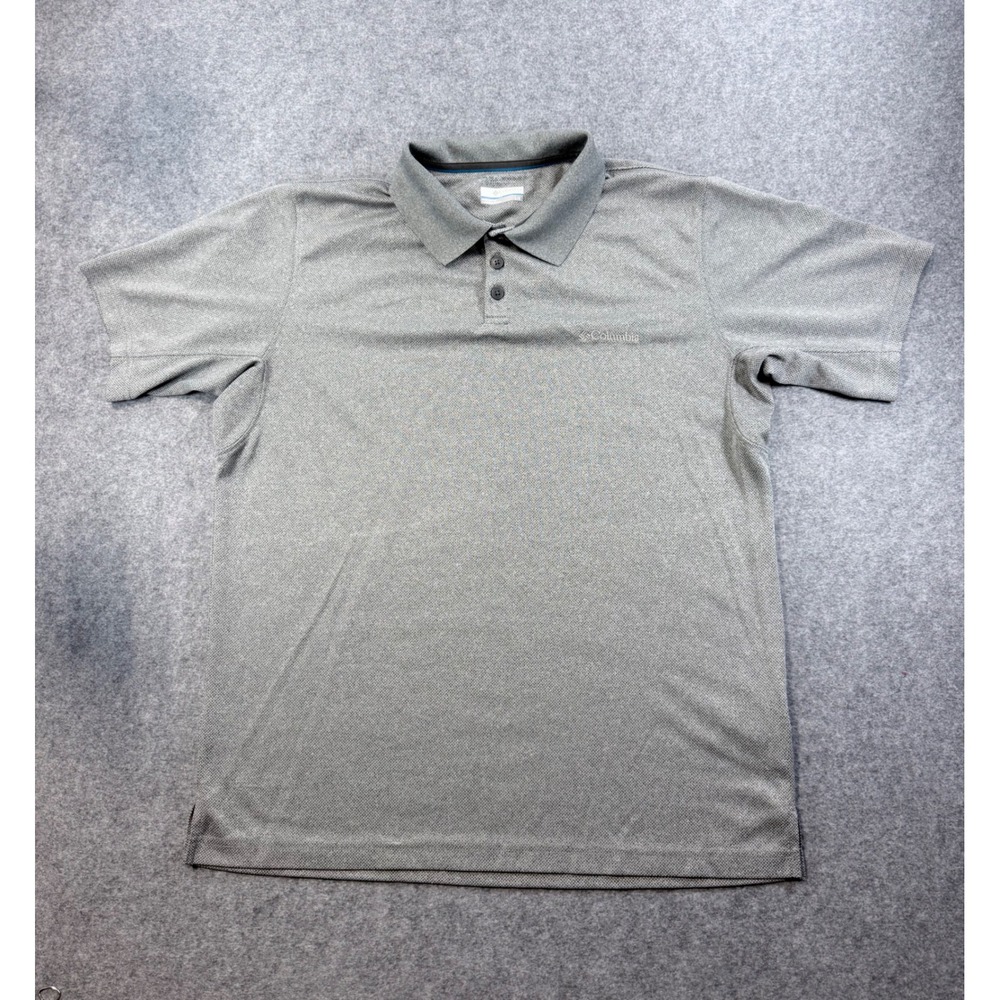 Columbia Mens Gray Sun Protection Short Sleeve Polo Shirt XM6449 Size Large